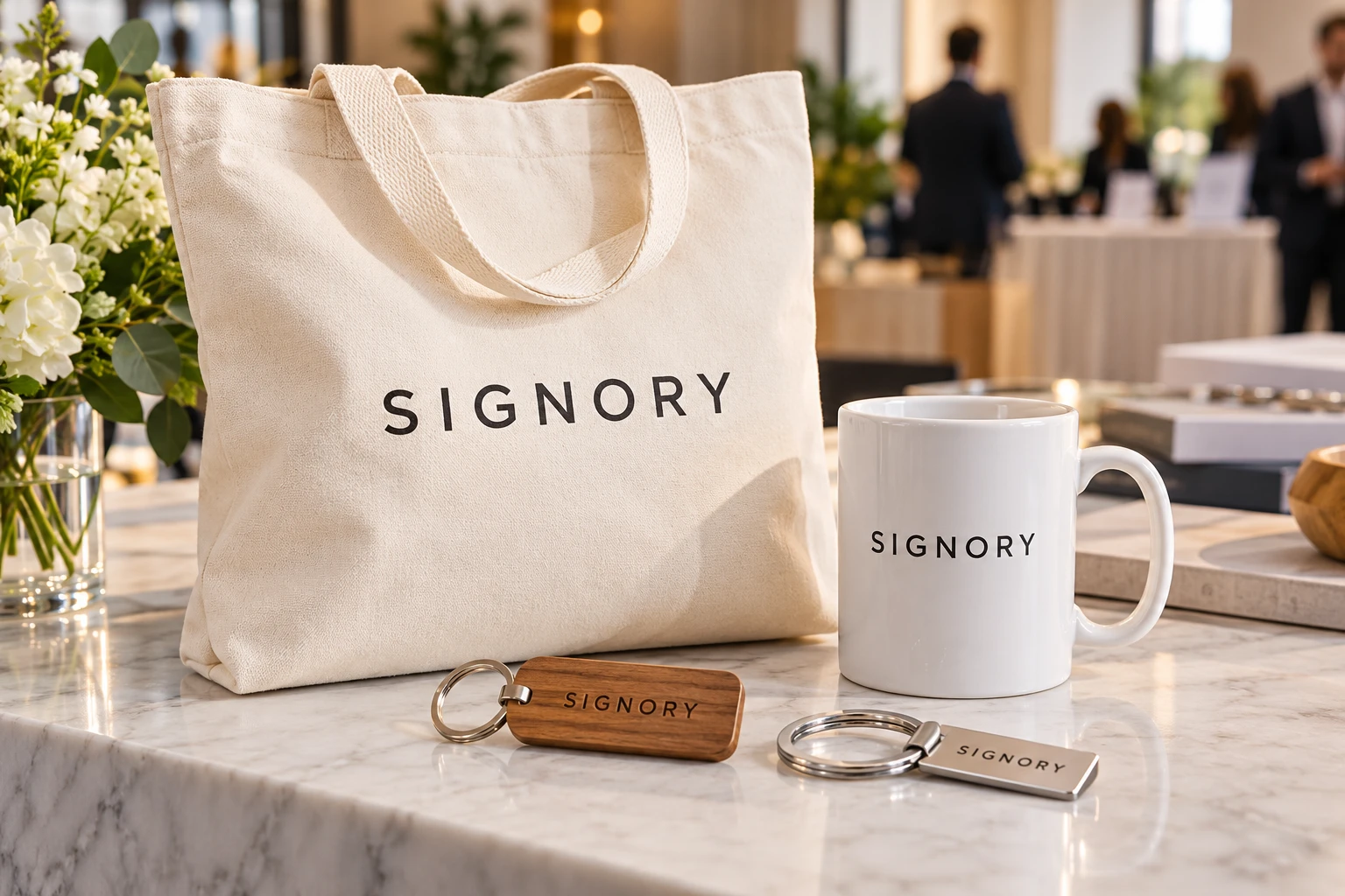 Visuel d'illustration : Tote bag, mug et porte-clés au logo