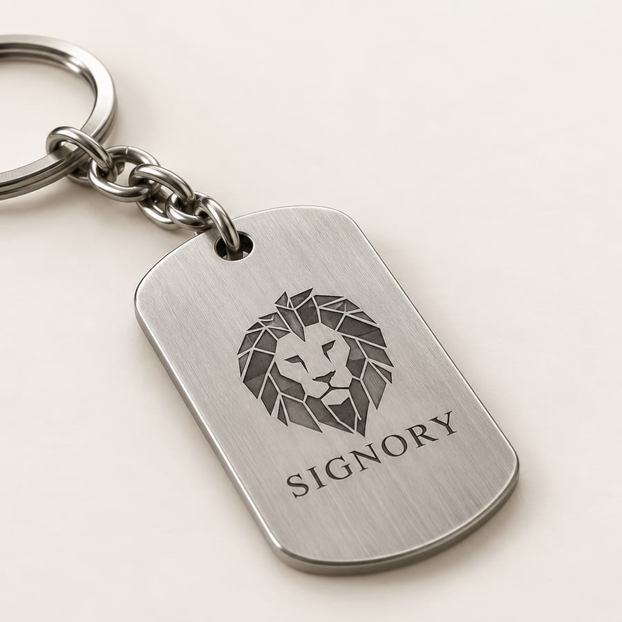 Stainless steel key ring (illustrative image)