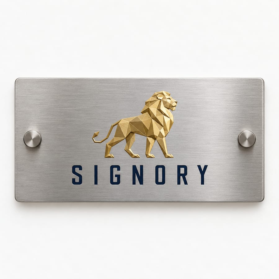 Wood or steel door sign (illustrative image)